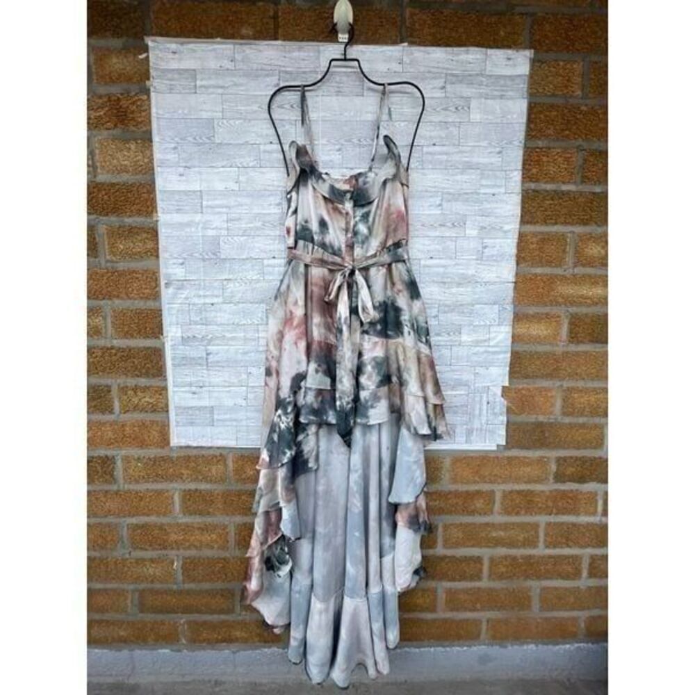 SUKISO WOMEN'S JULIET HIGH TO LOW DRESS EARTH TIE-DYE LARGE - Picture 4 of 12